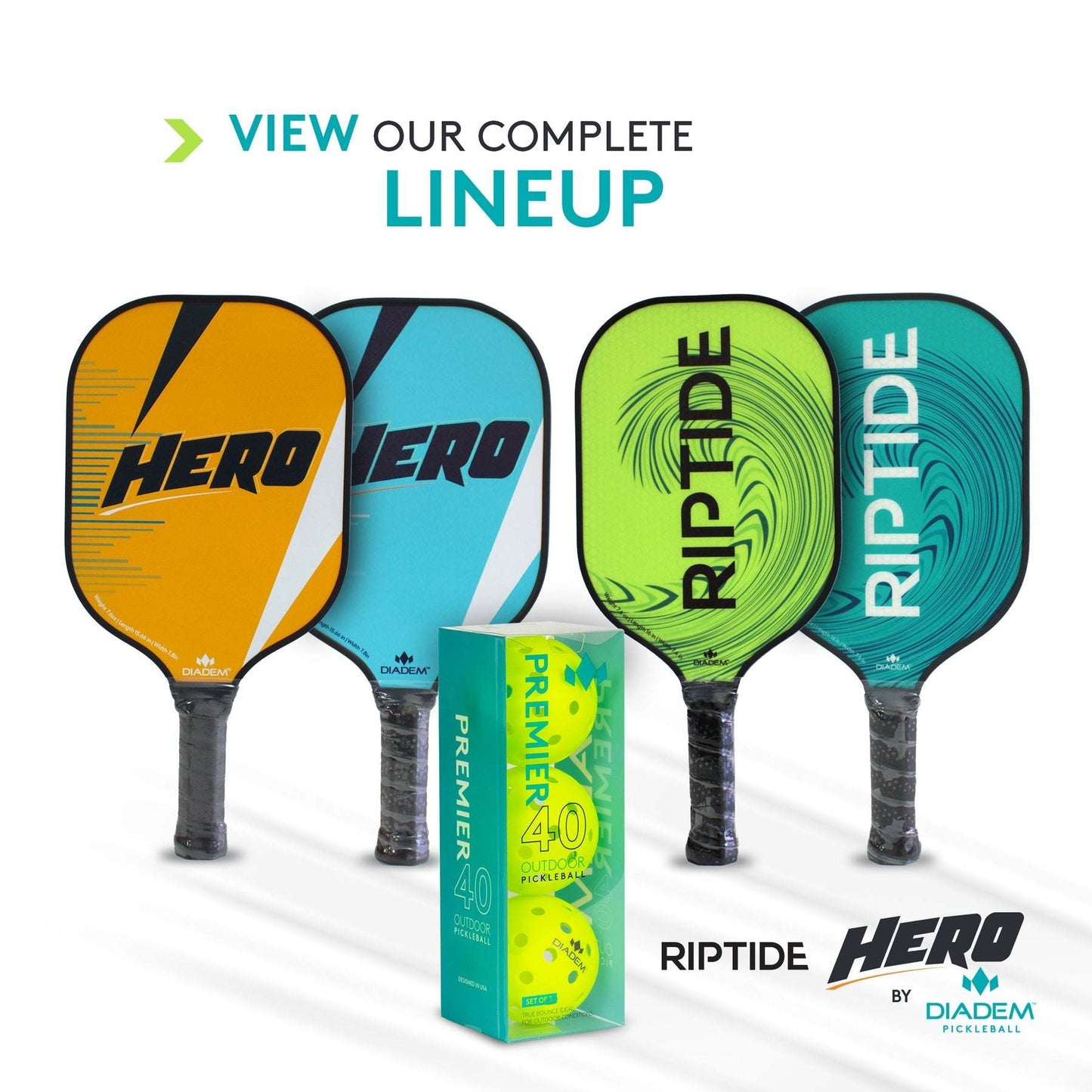 DIADEM PICKLEBALL HERO PADDLE - HMT FIBER, LIGHTWEIGHT - USAPA APPROVED
