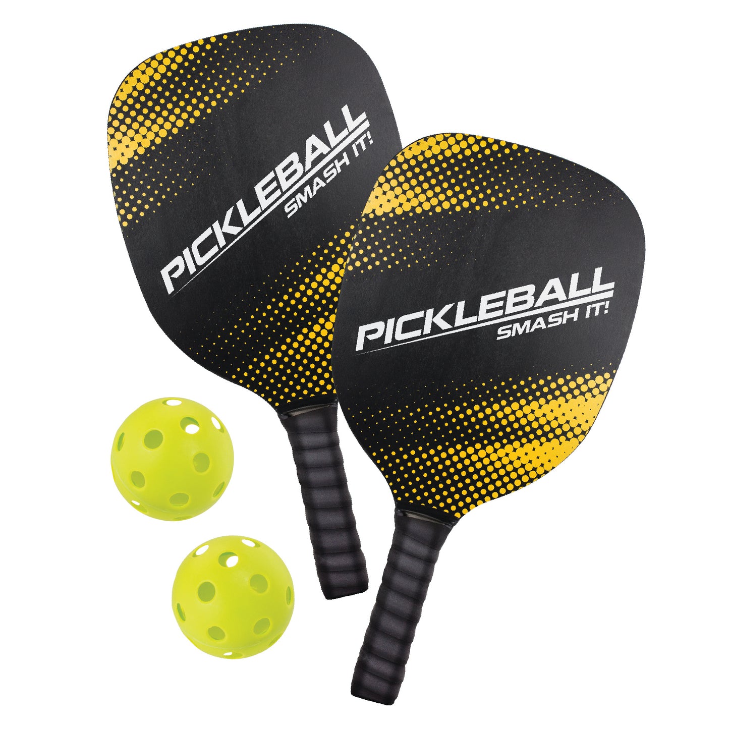 Pickleball Set - 2 Wooden Paddles and 2 Balls