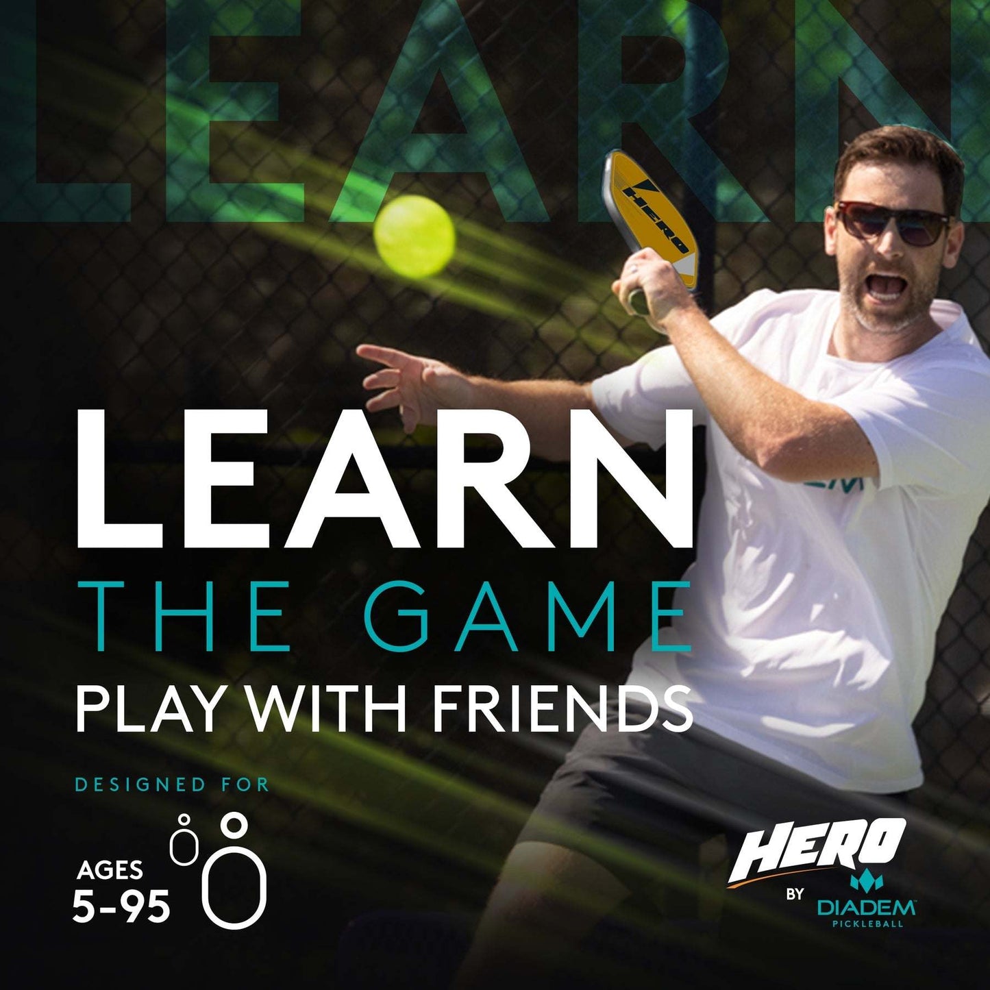 DIADEM PICKLEBALL HERO PADDLE - HMT FIBER, LIGHTWEIGHT - USAPA APPROVED