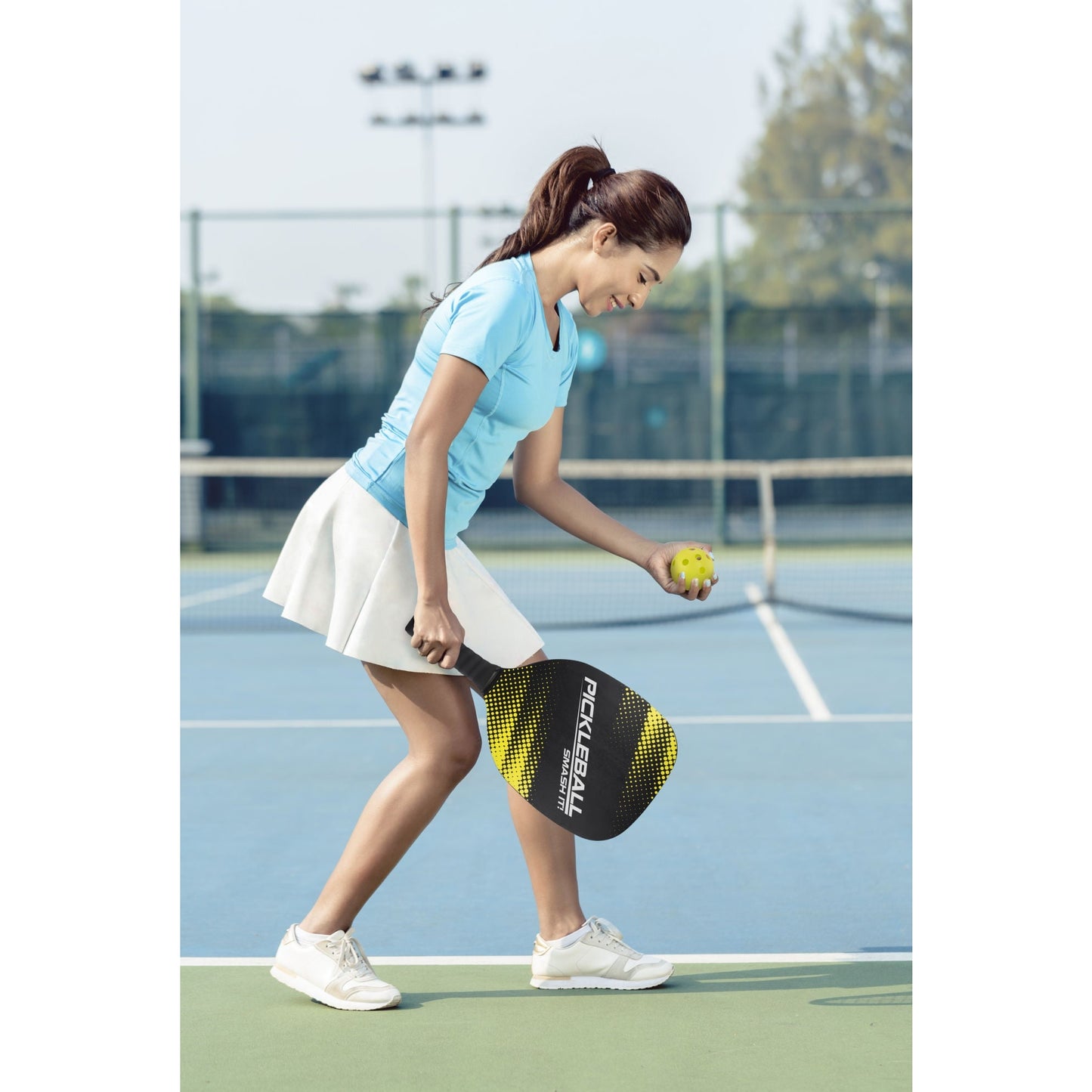 Pickleball Set - 2 Wooden Paddles and 2 Balls